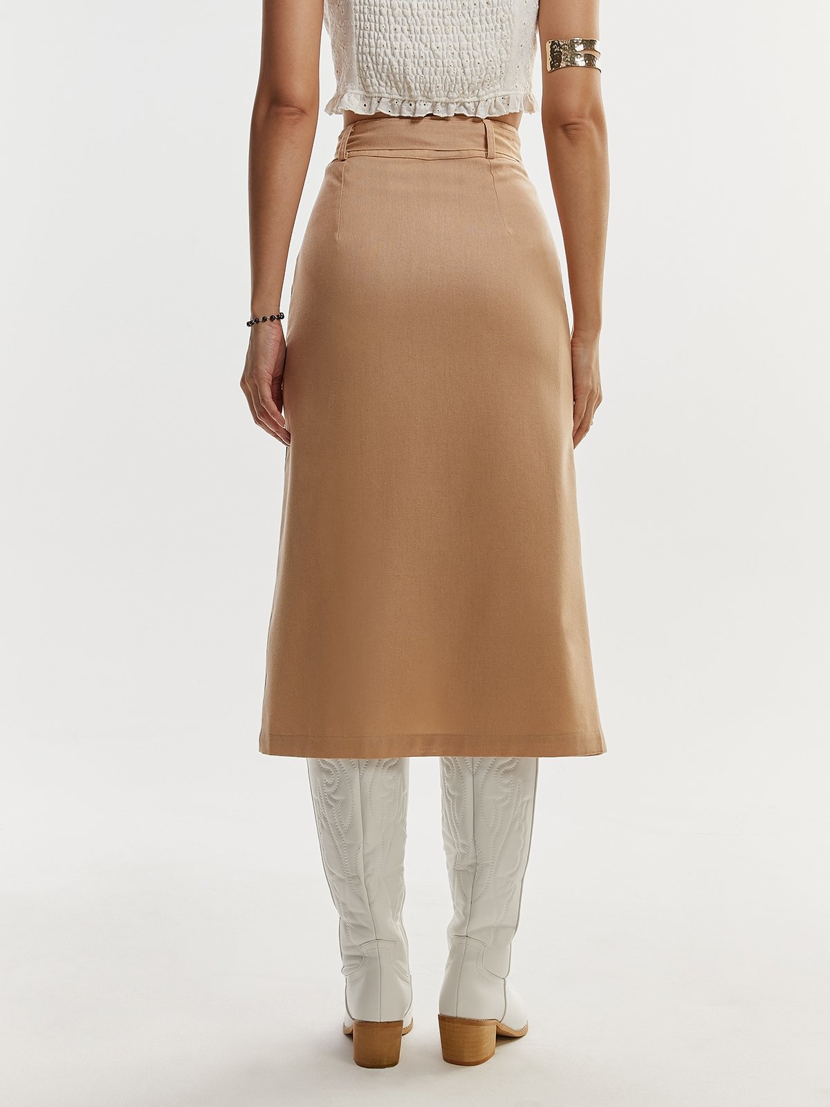 Tan a line deals midi skirt
