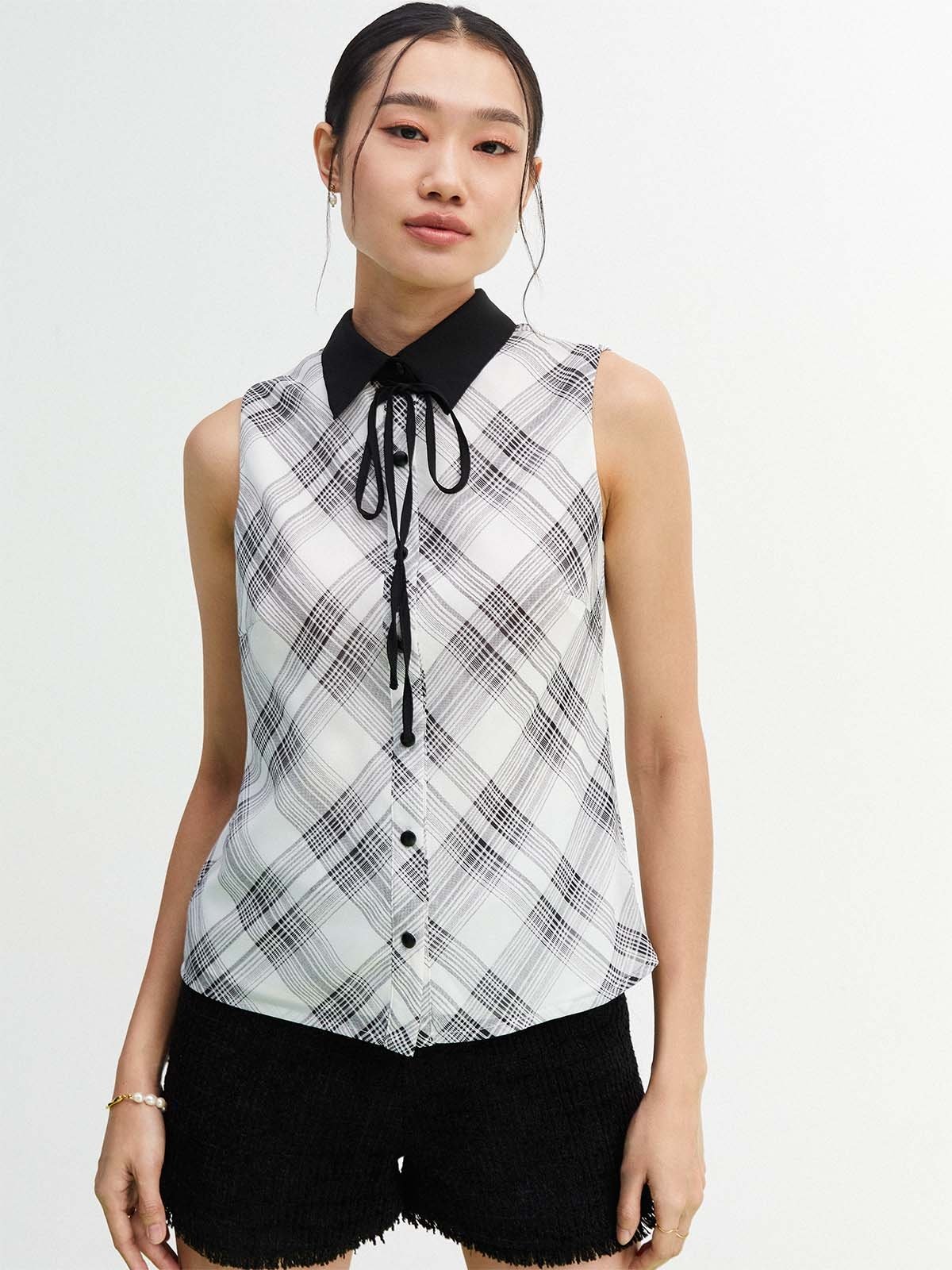 Black top with bow ties (S) main image 0