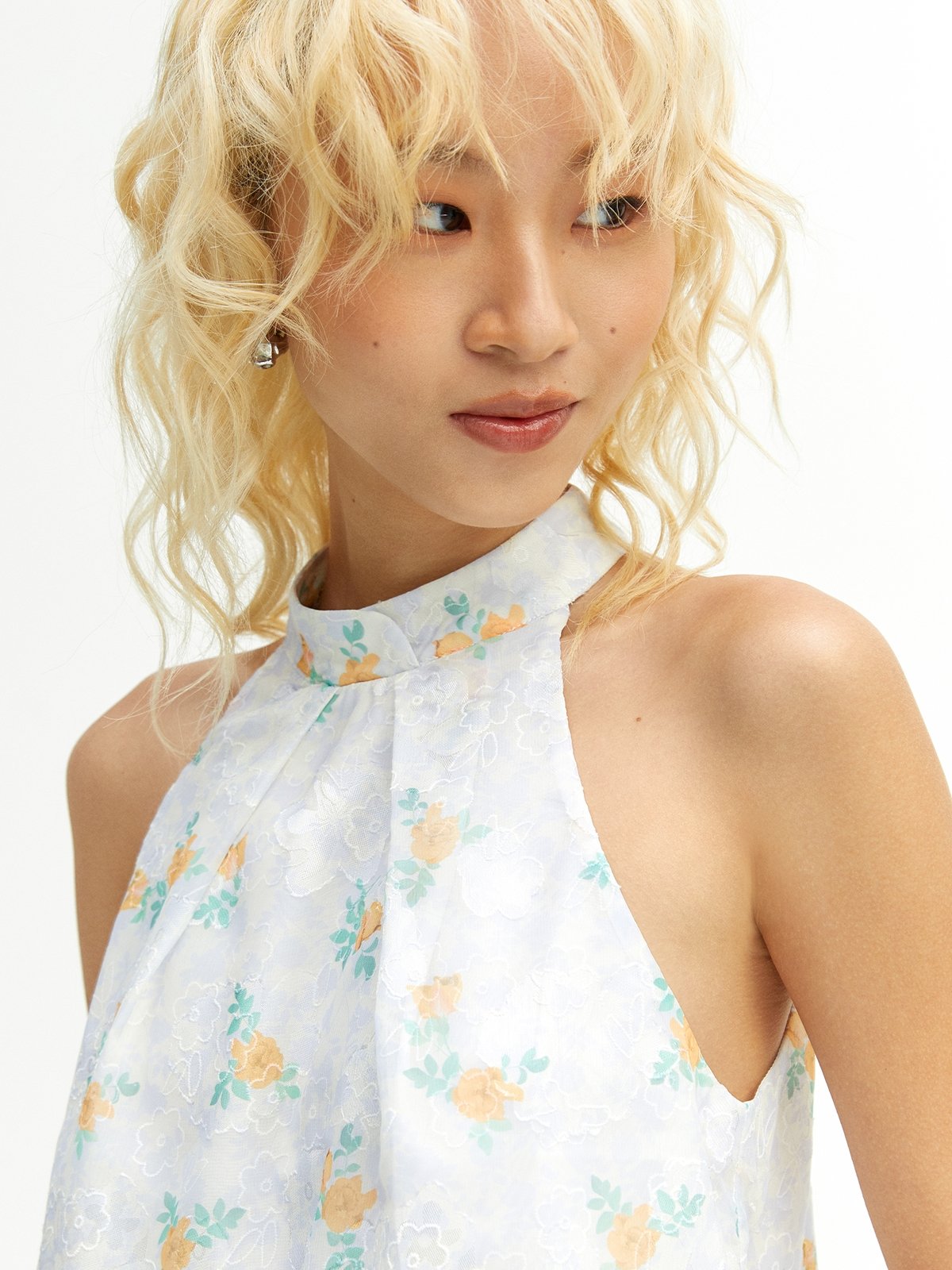 Halter Floral Tank Lavender Pomelo Fashion