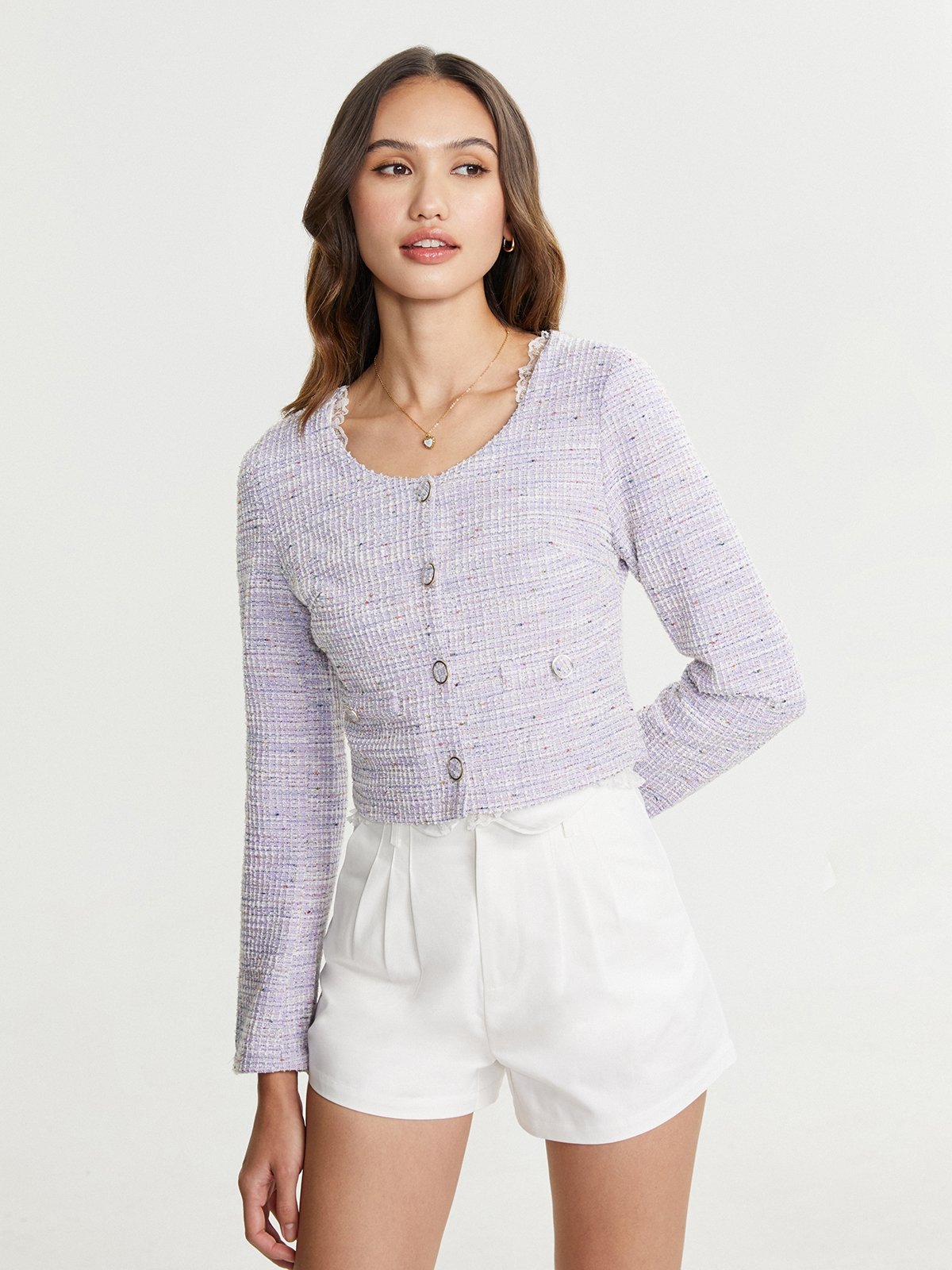 Purple tweed hotsell blazer
