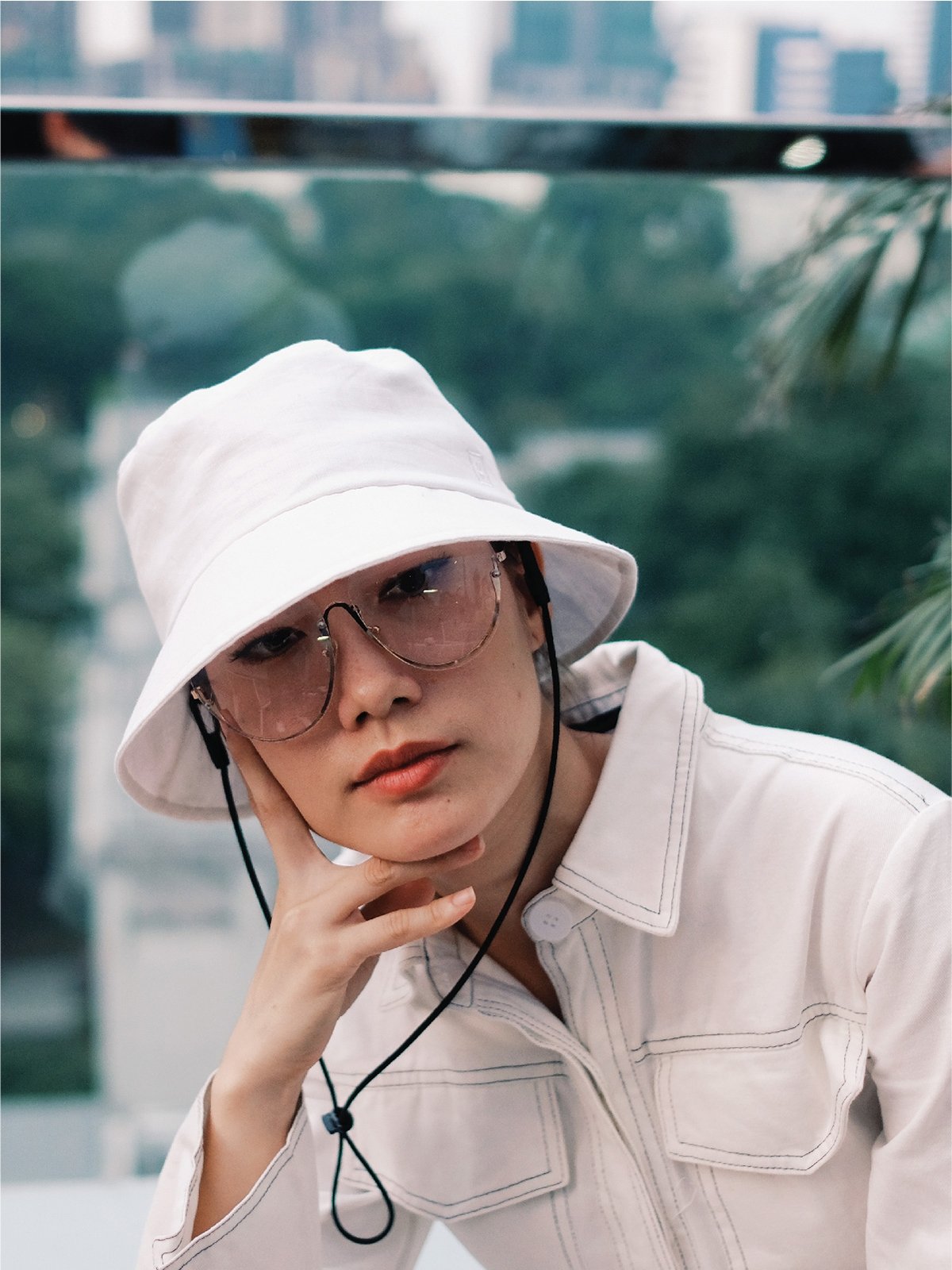 Hat shop and glasses