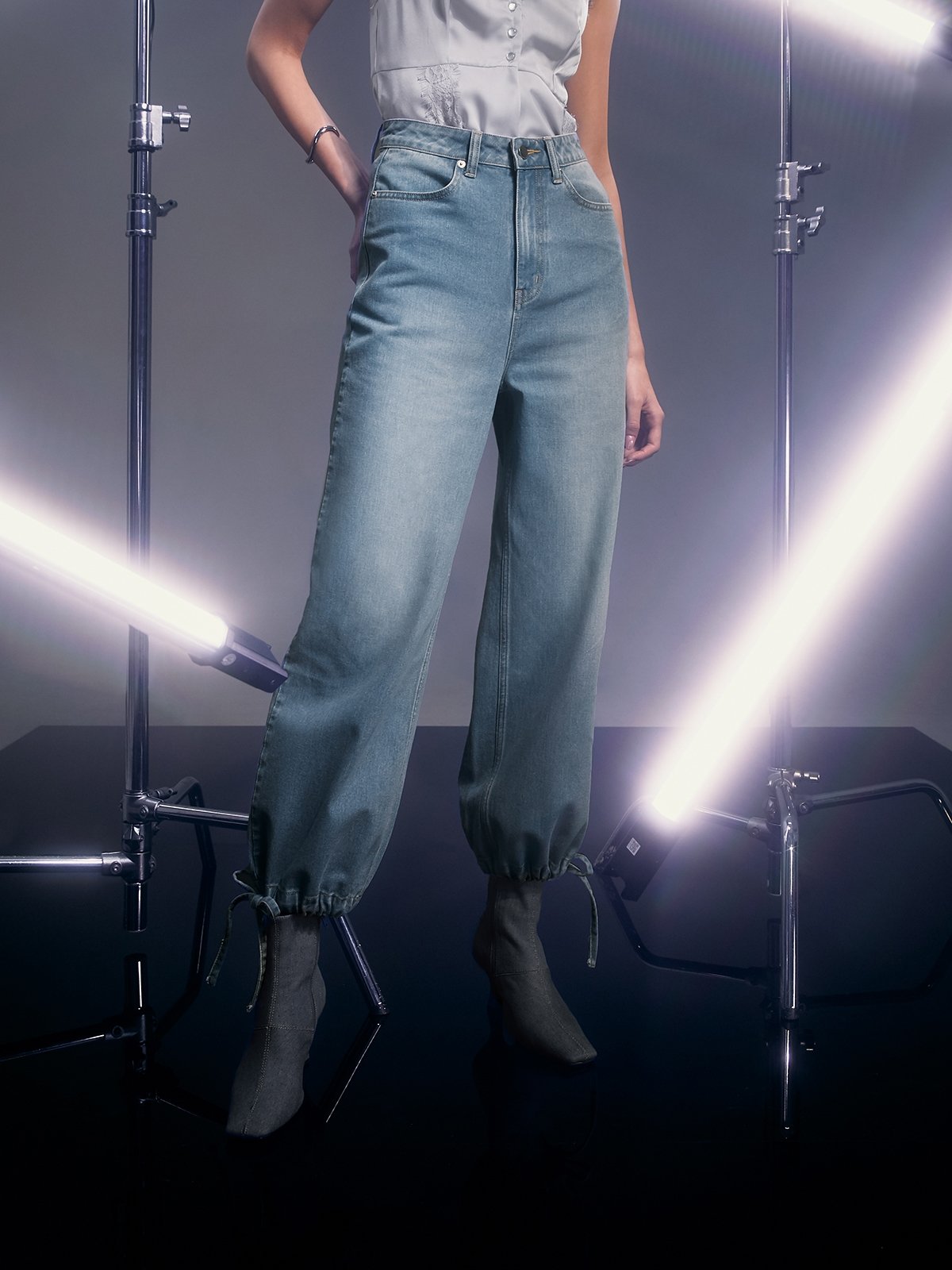 jeans mit stern am po