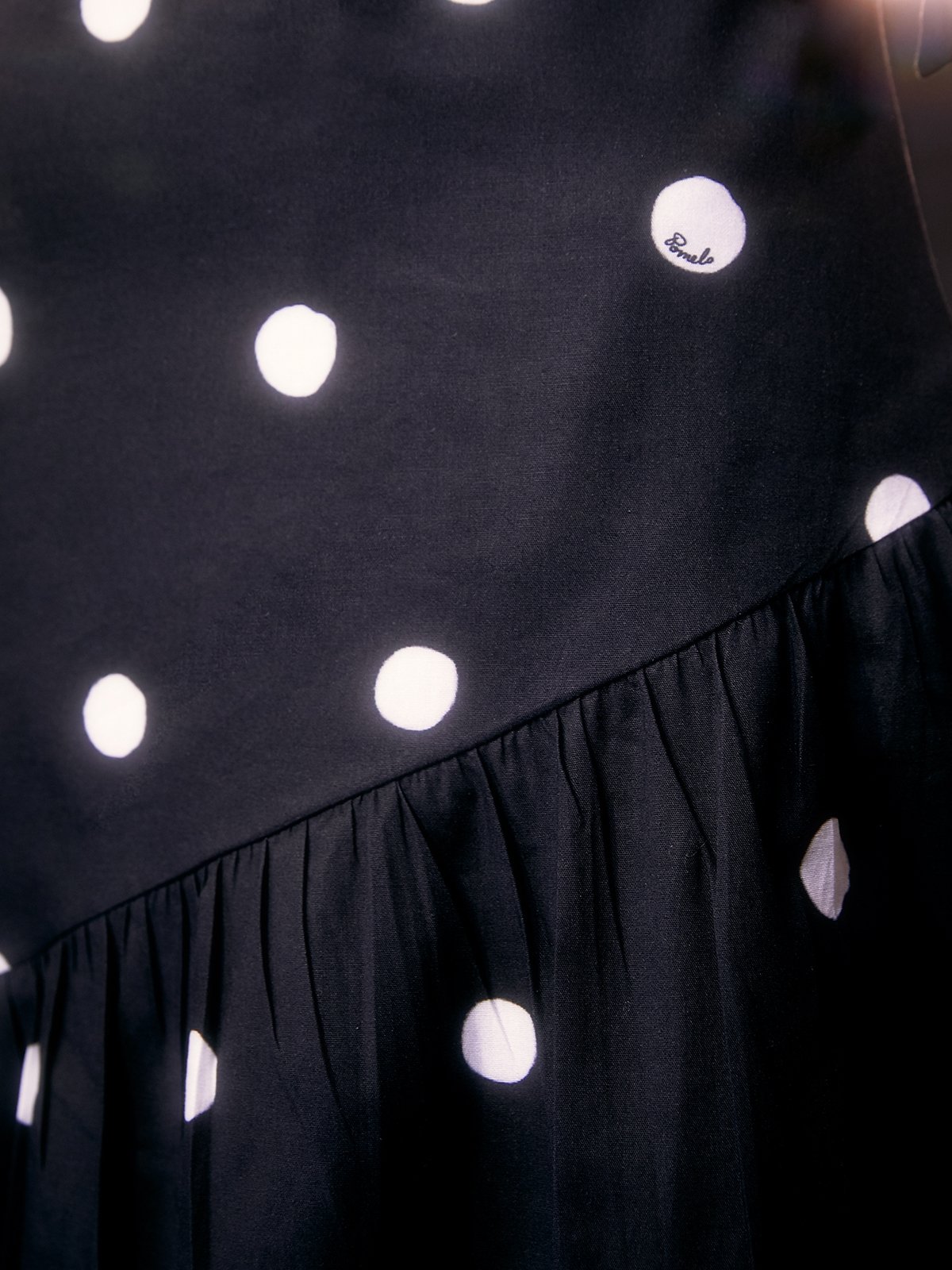 Polka Dot Midi Dress - Black - Pomelo Fashion
