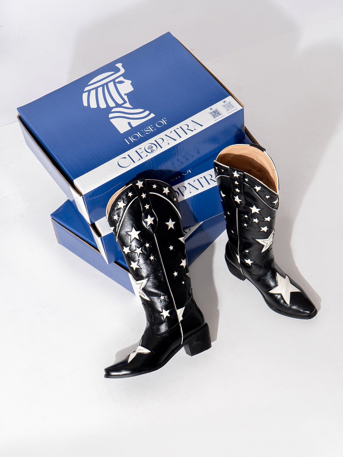 Black star discount cowboy boots