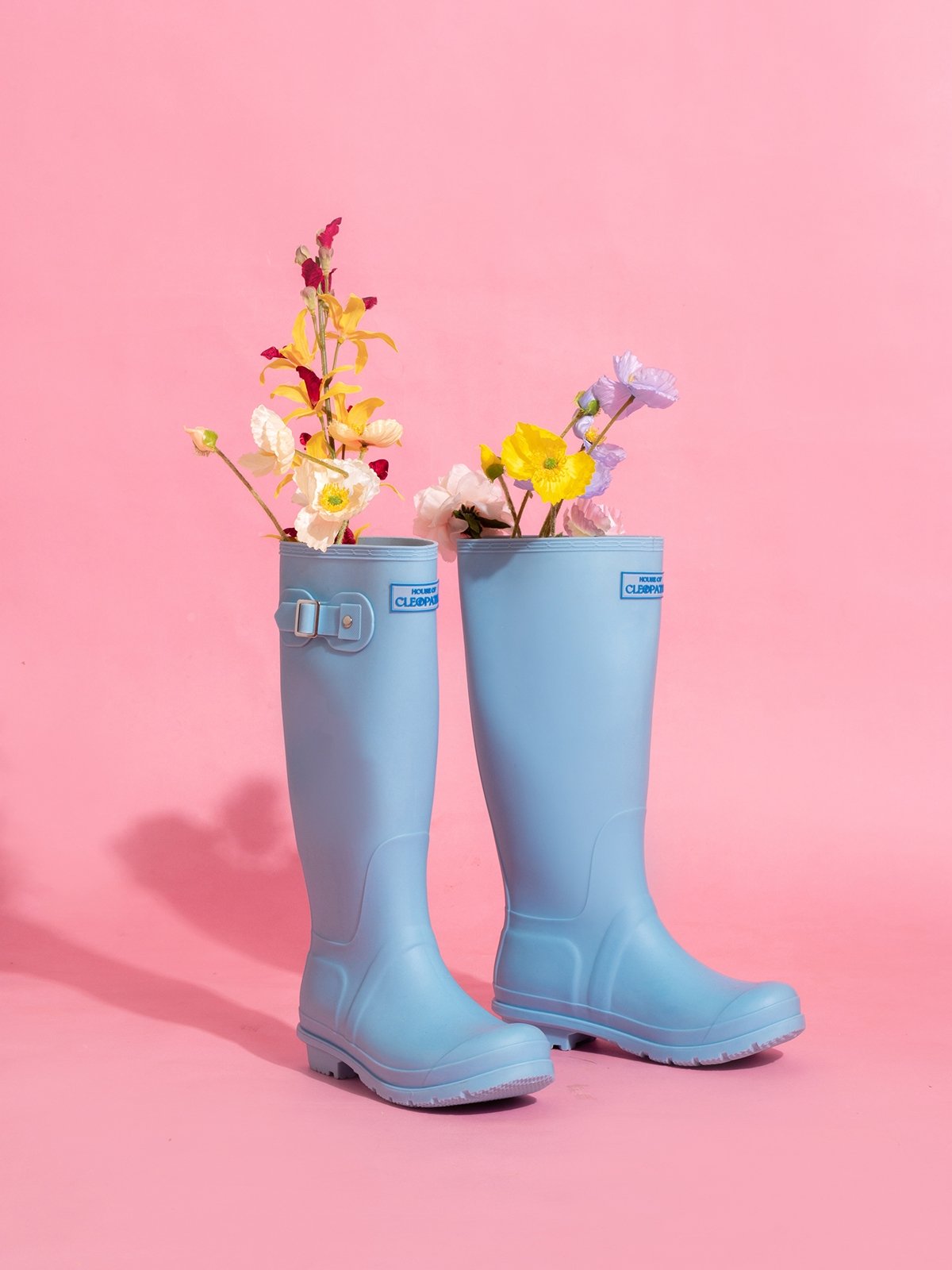 Tall Garden Rain Boots Sky Blue Pomelo Fashion