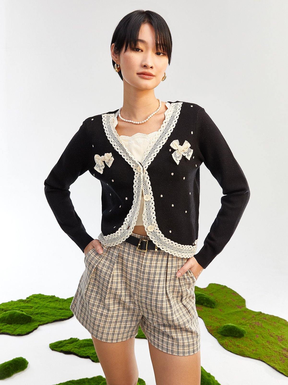 DRY-P485007 BLACK LACE CARDIGAN