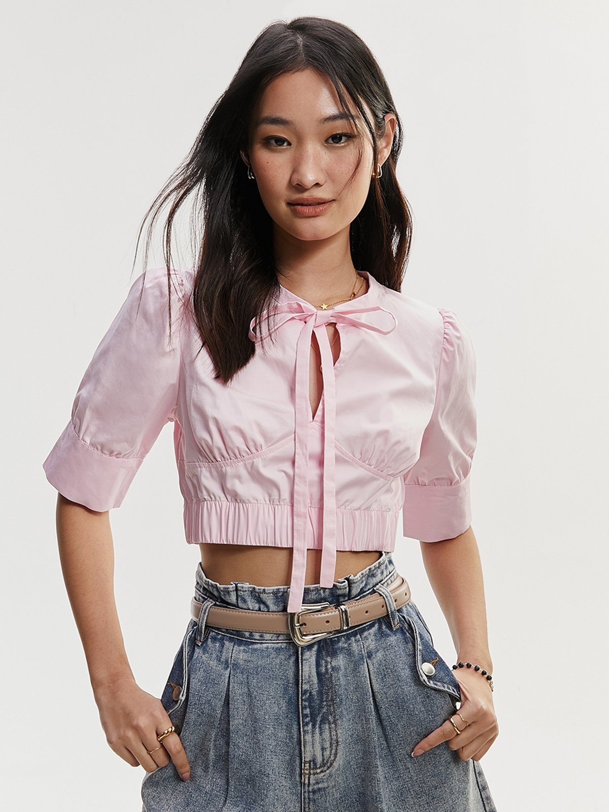 Bow tie cheap blouse forever 21