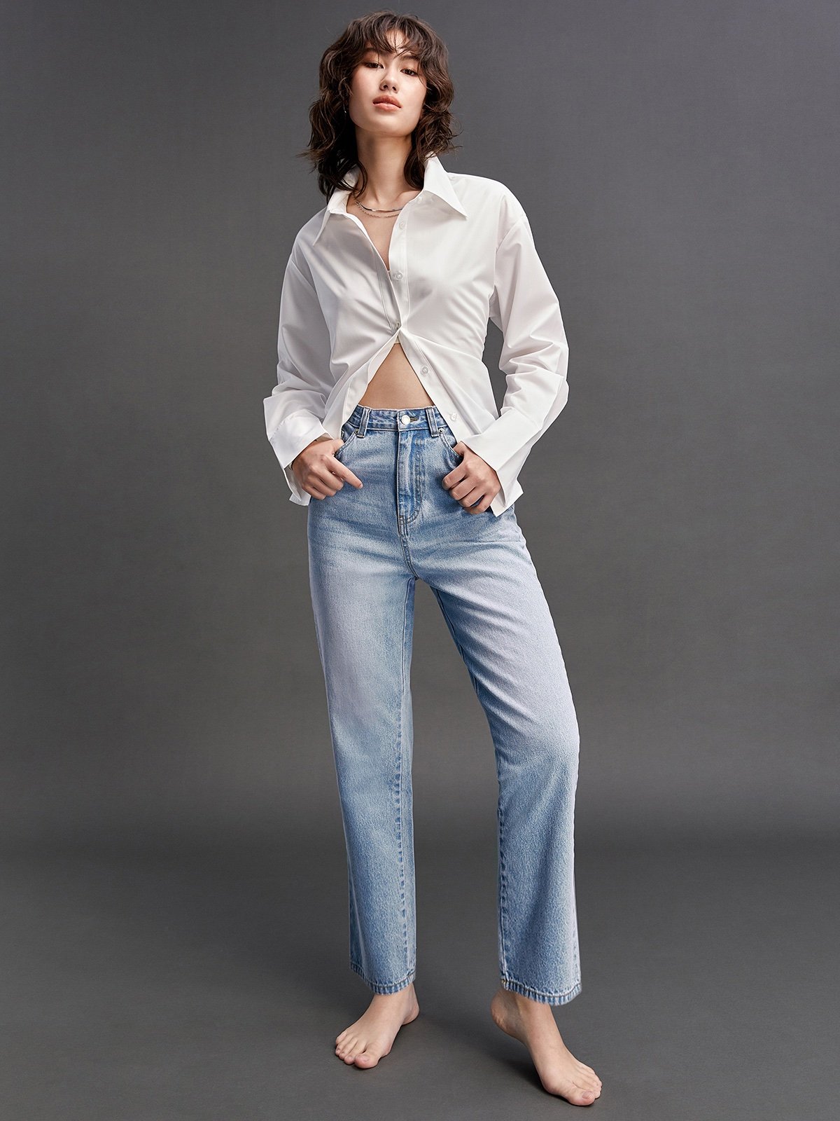 Baby blue mom sales jeans