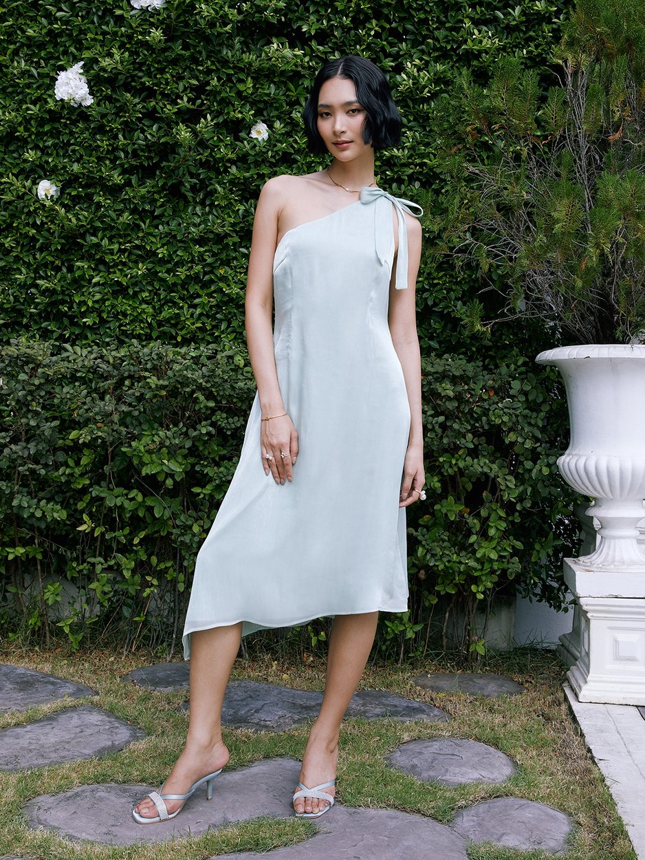 bow tie midi dress Sweetheart Fit & Flare Bow Tie Midi Dress