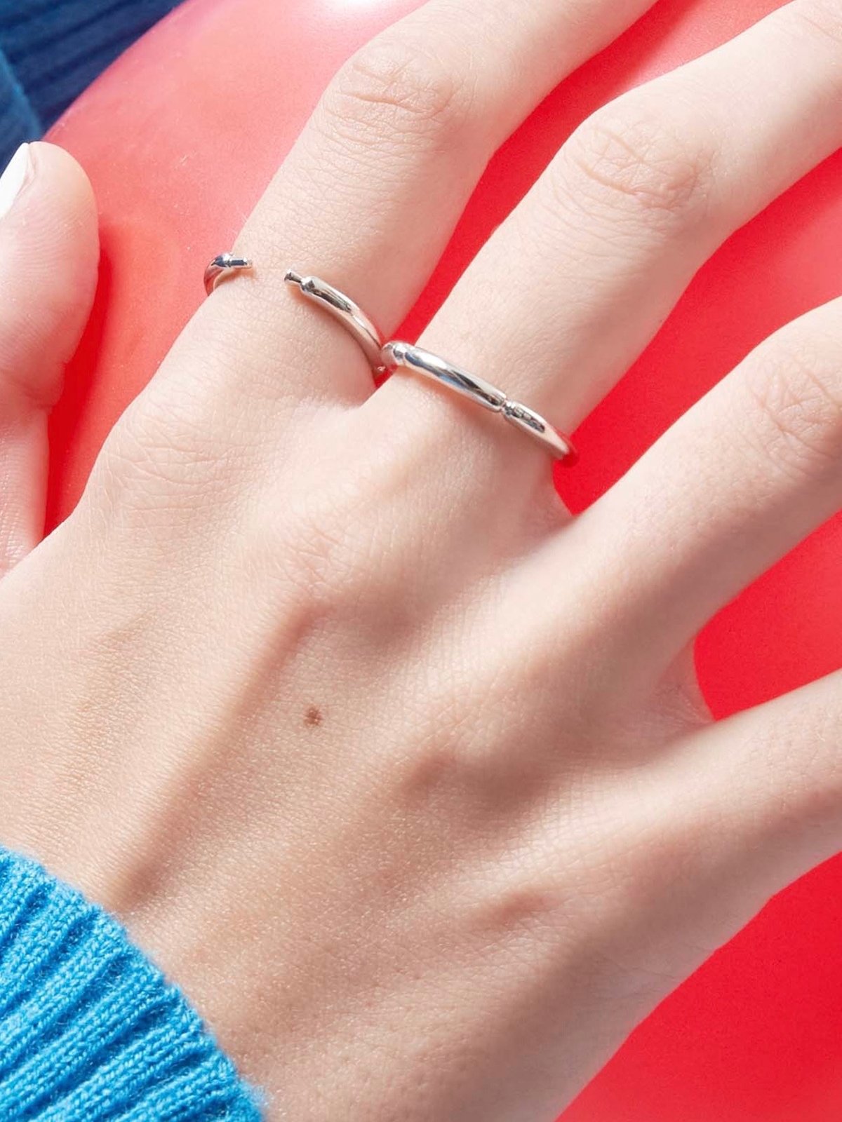 Ballon Ring Silver Pomelo Fashion