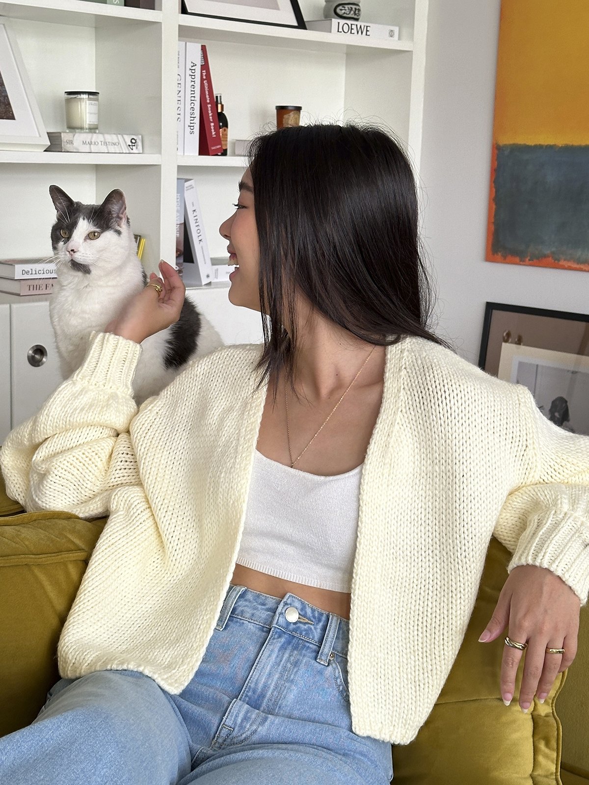 Knit Cardigan White
