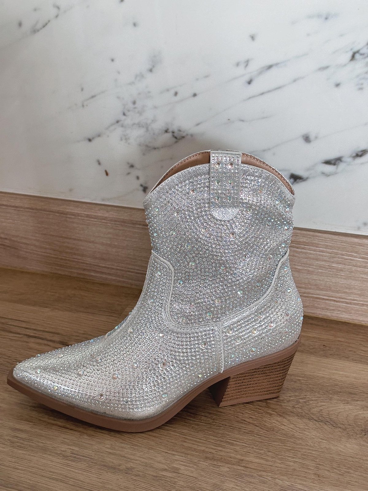 Silver diamond boots hotsell