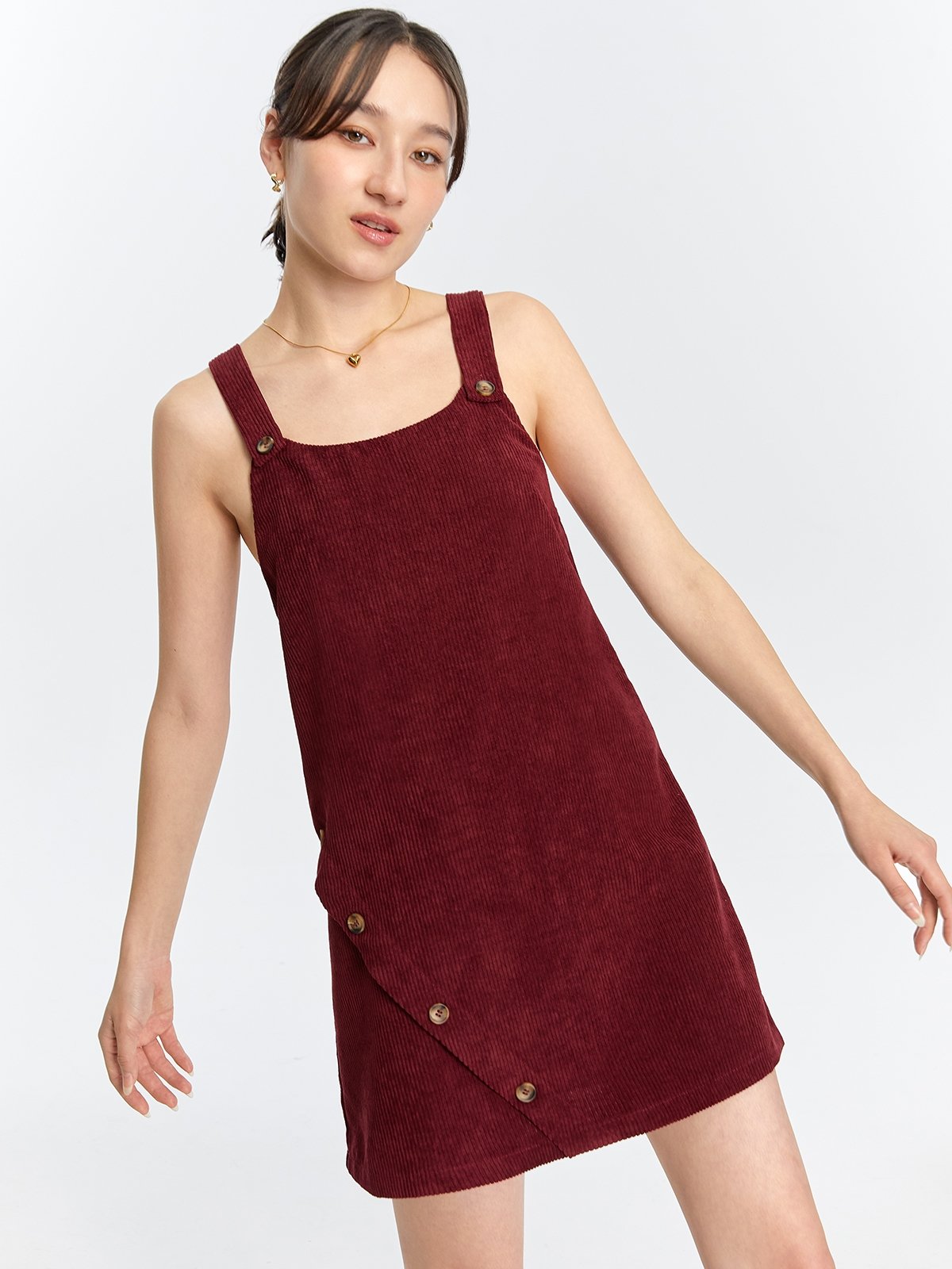 Red corduroy on sale pinafore dress