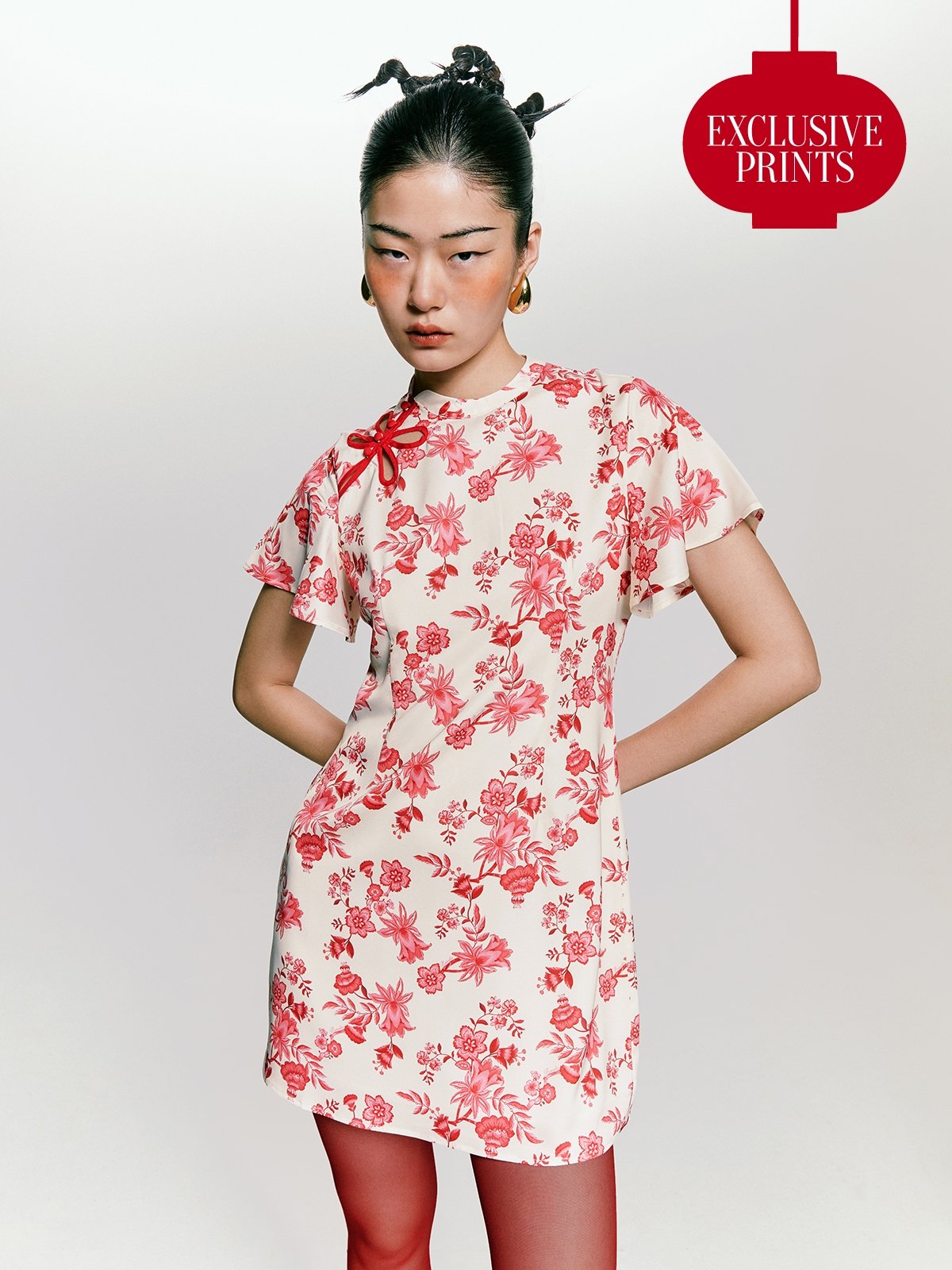 Red and clearance white mini dress