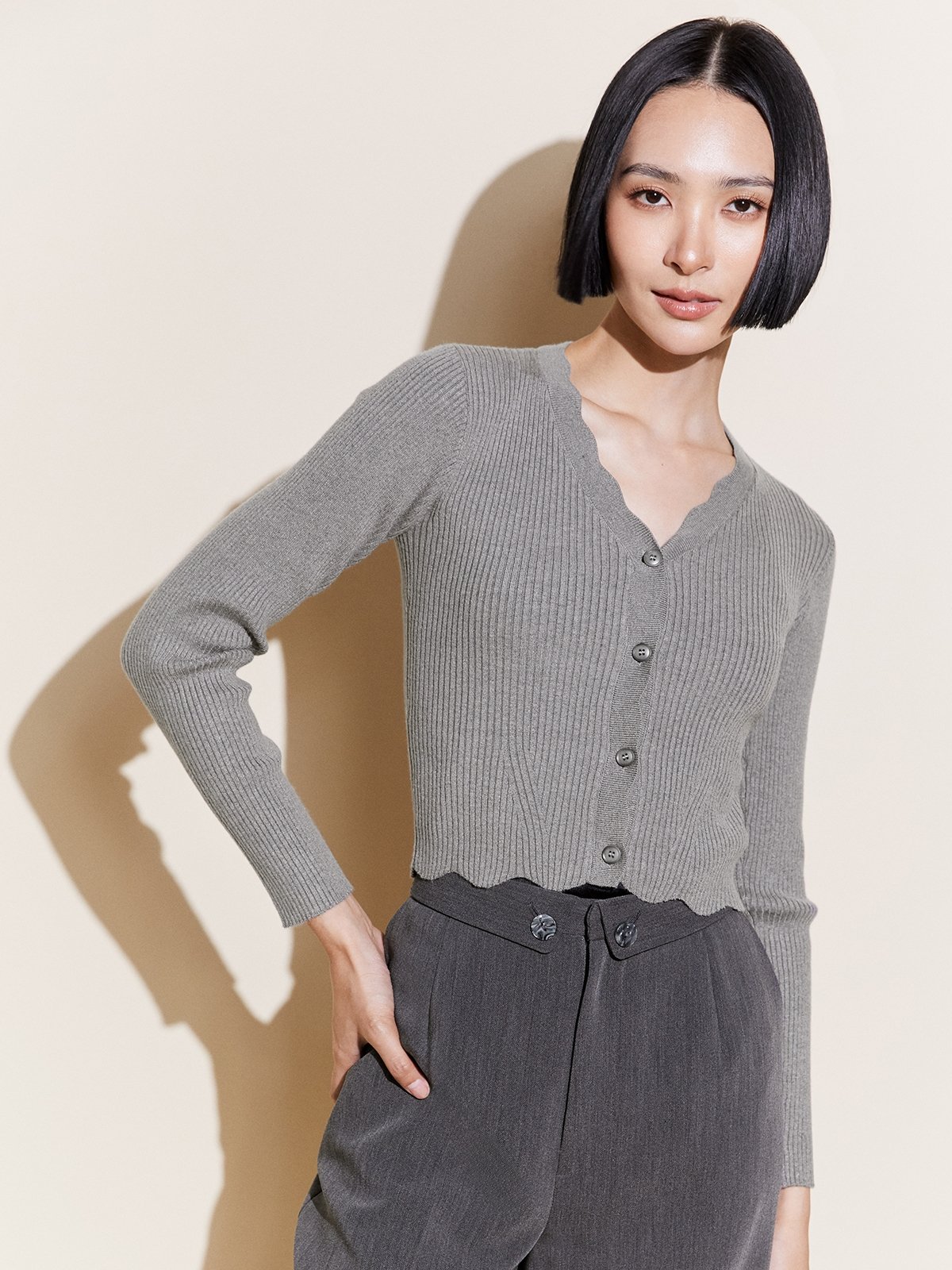 Sretsis gingham cardigan top