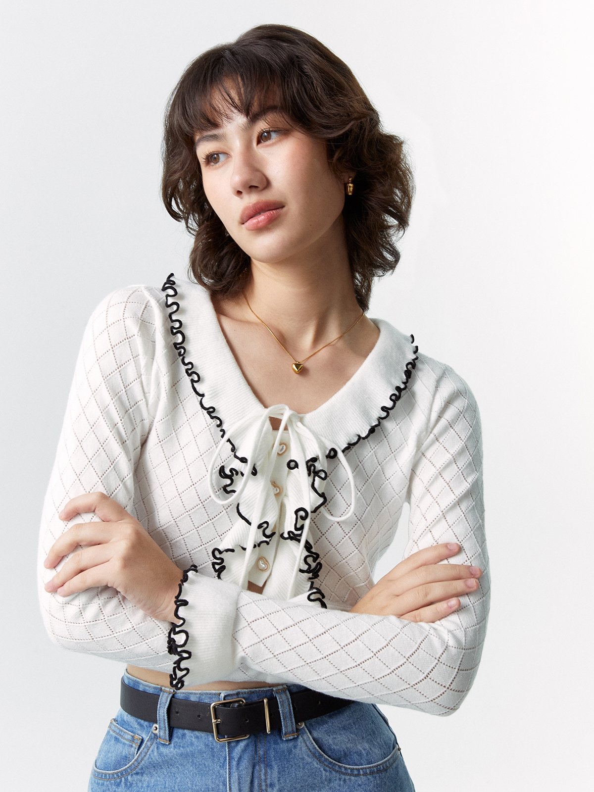 Frilly cardigan online