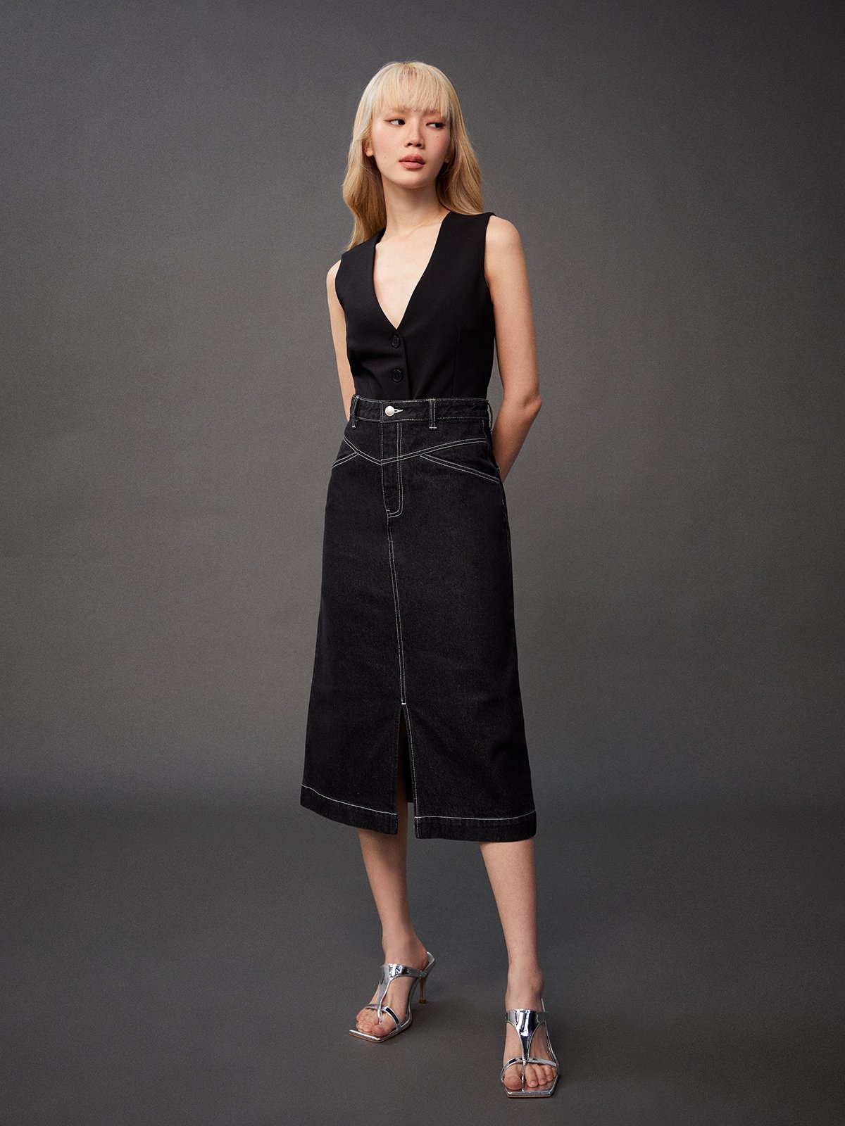 Denim midi store skirt philippines