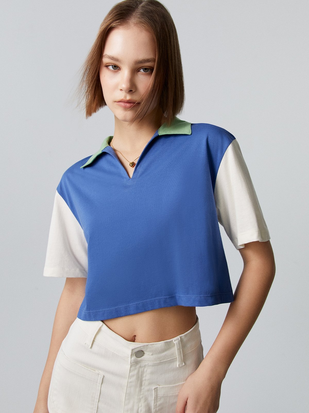 Three Tone Mini Tee Multi Color Pomelo Fashion