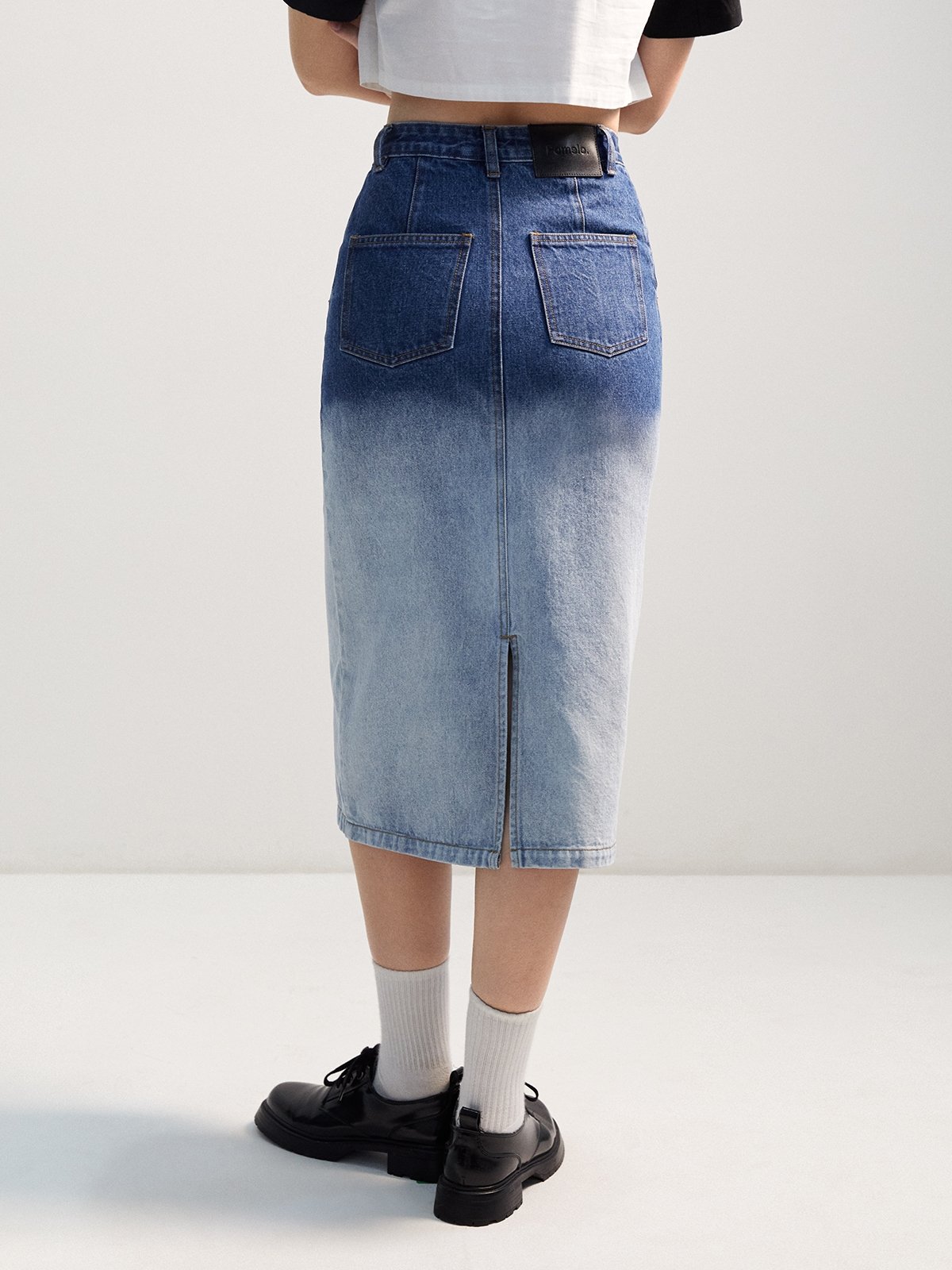 Denim pencil skirt philippines top