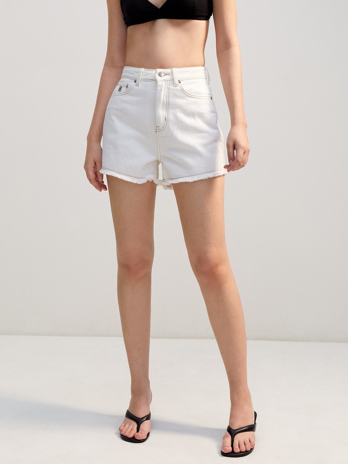 White tassel shorts on sale