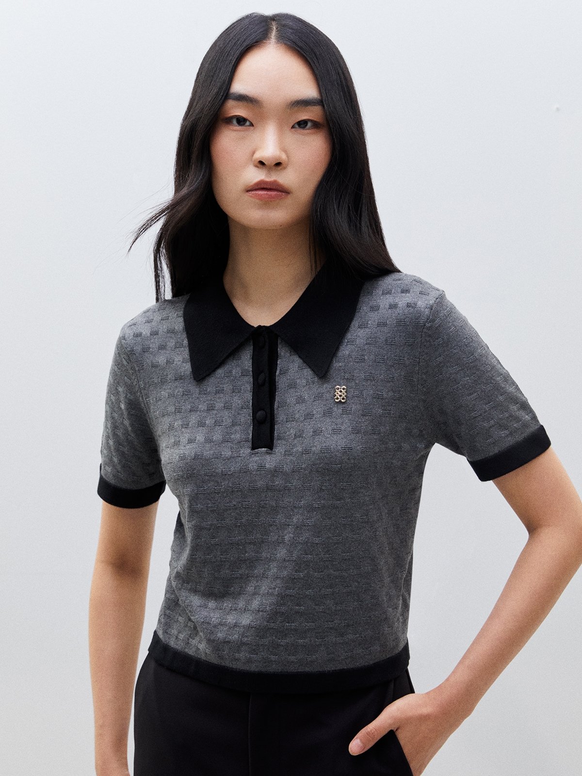 Dark grey polo hotsell