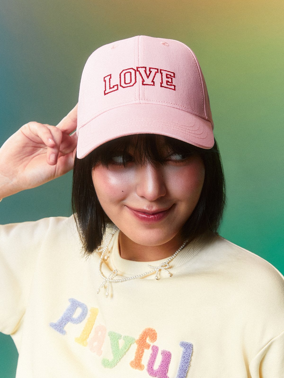 Love pink baseball cap 2025