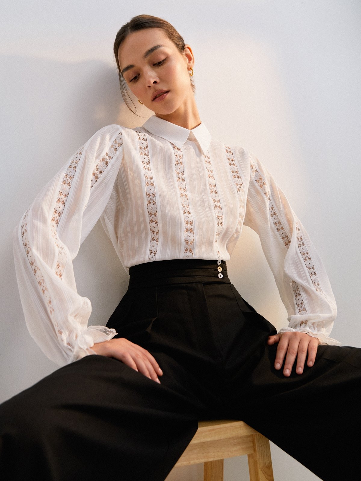 Formal long sleeve blouse sale