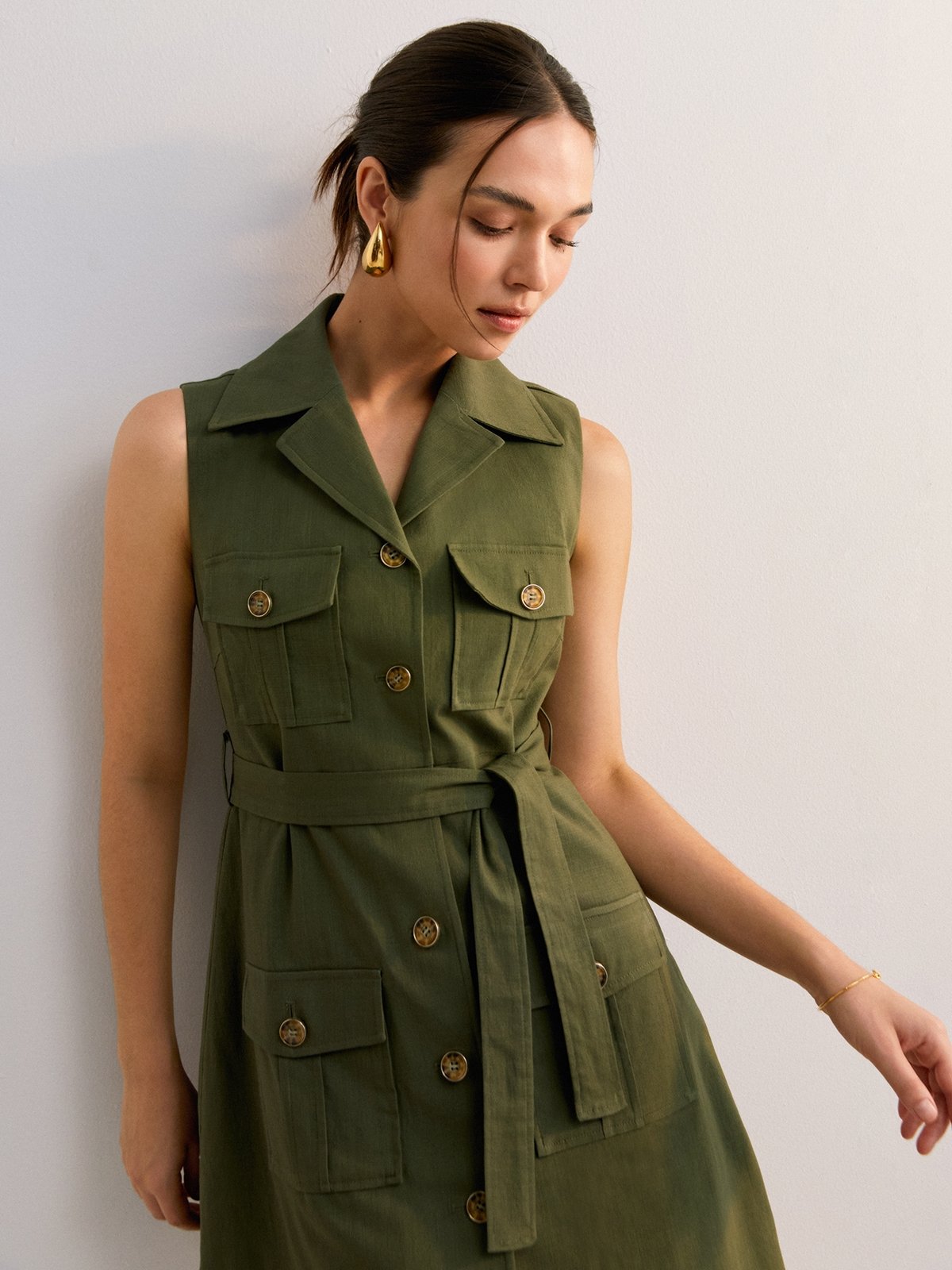Pocket tie dress shop