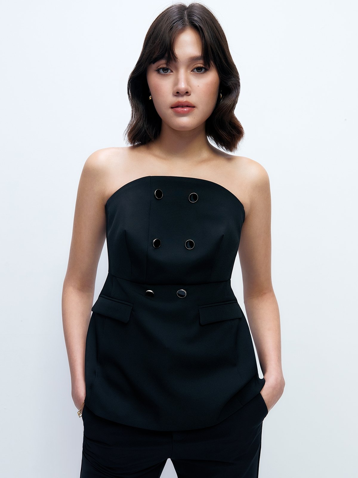 Peplum bustier sales
