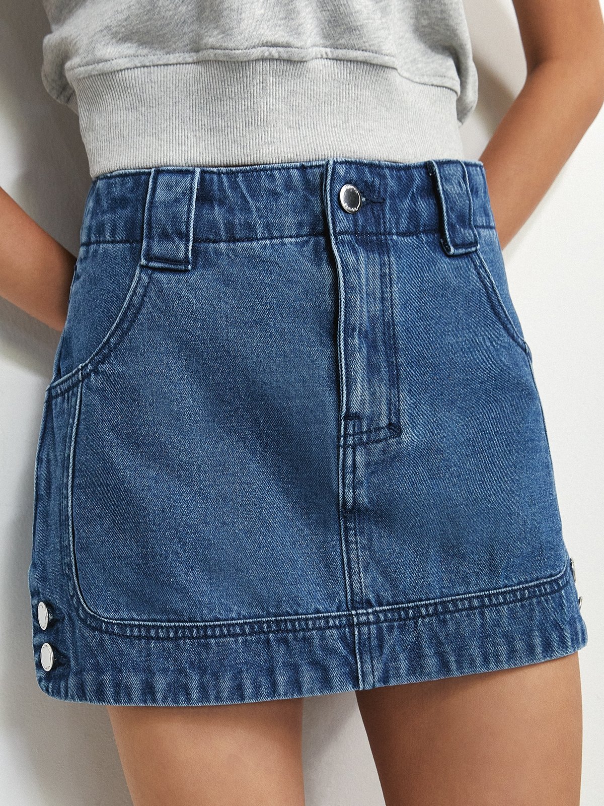 Blue Printed Skorts