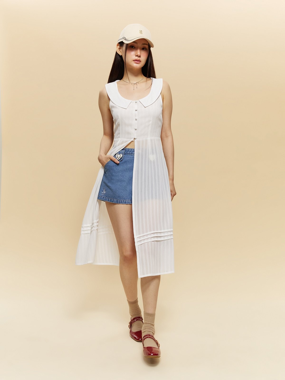 White sheer jacket to wear over dress on sale
