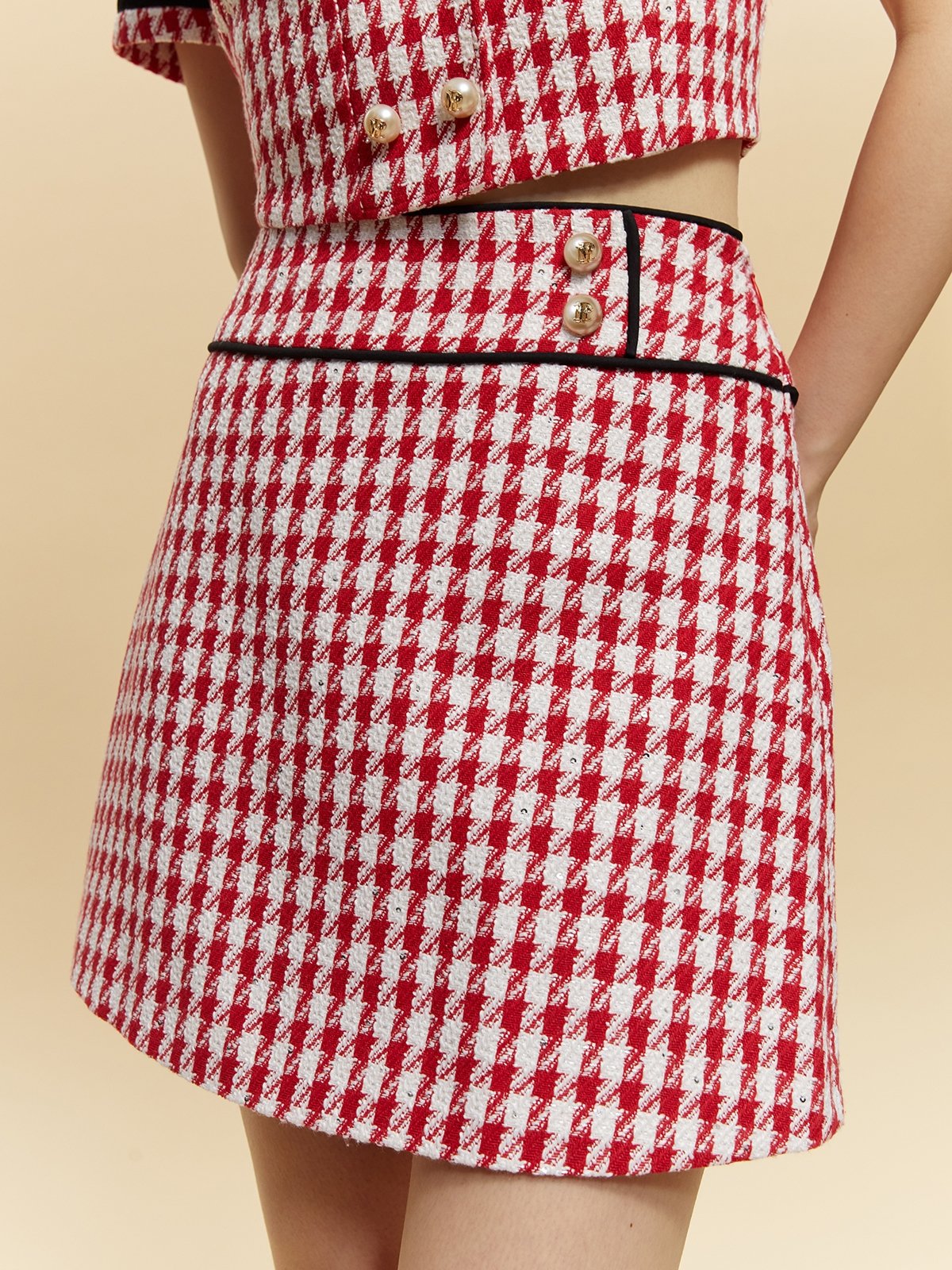 Houndstooth mini skirt new arrivals
