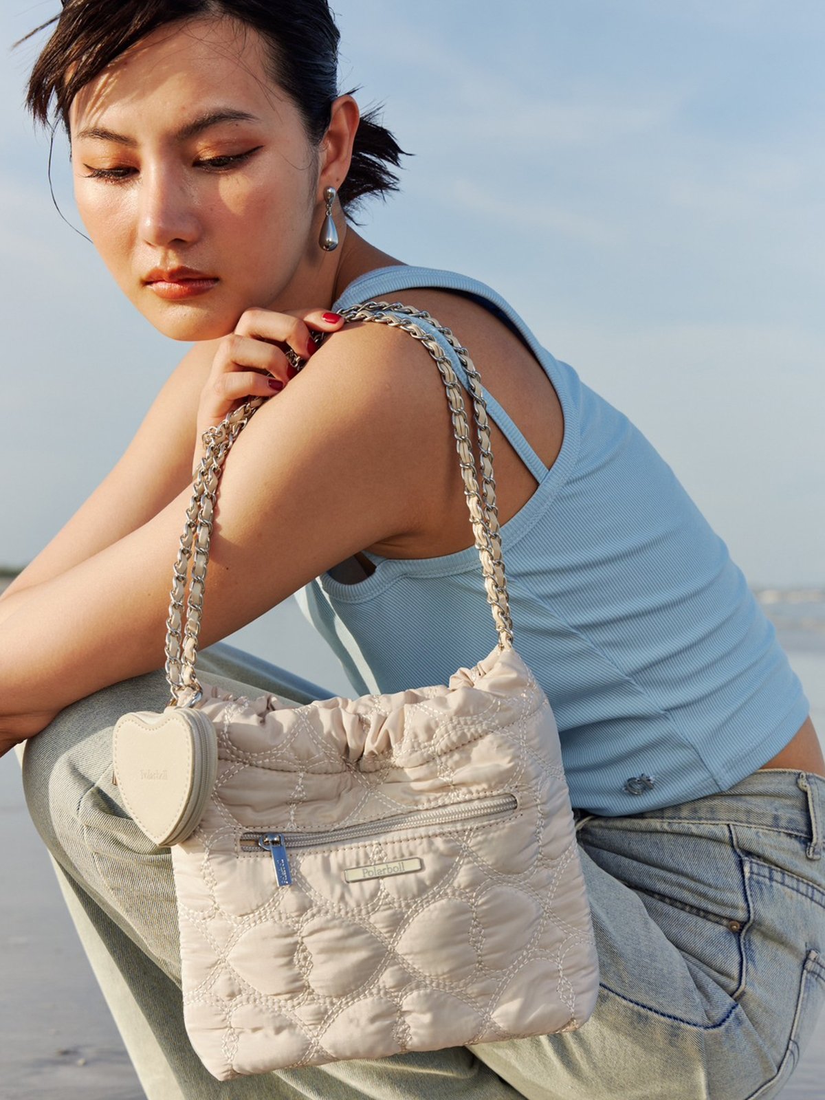 TIAMO S Shoulder Bag Light Grey Pomelo Fashion