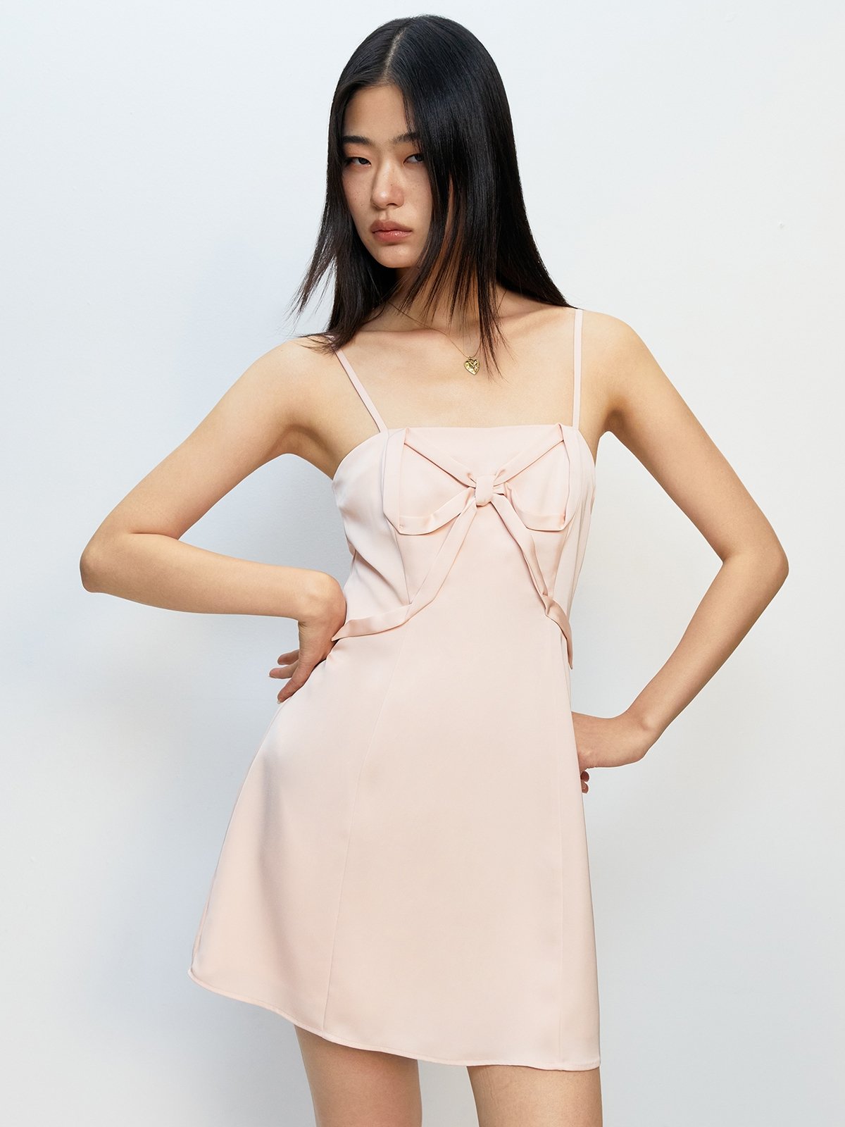 Baby pink cami dress hot sale