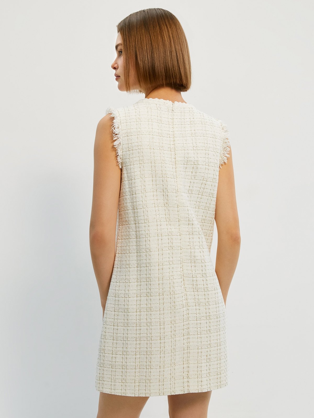 Tweed dress sleeveless cheap