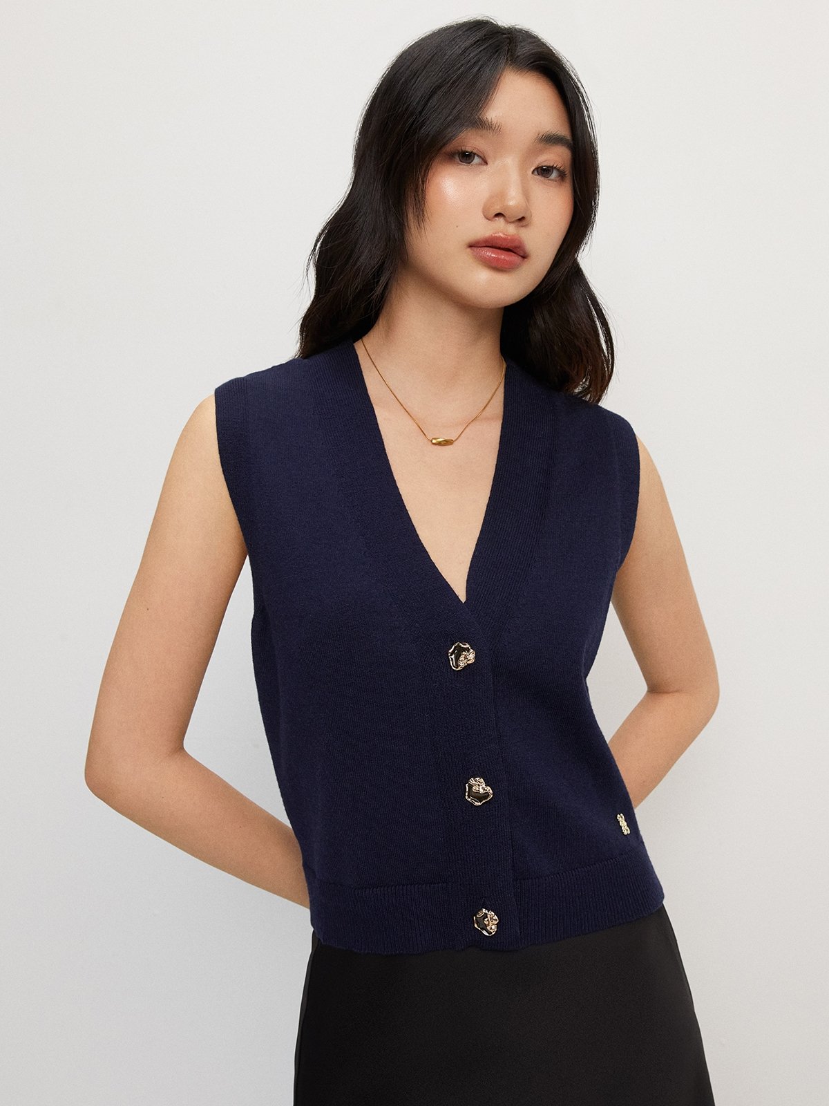 Vest navy blue hot sale