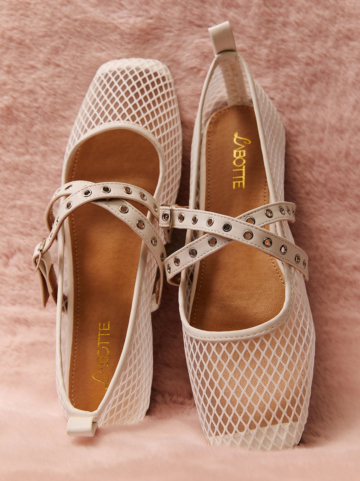 The Double Lilith Mary Jane Shoes White Pomelo Fashion