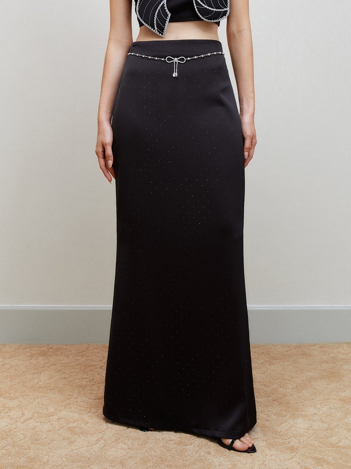 Maxi skirt embellished clearance