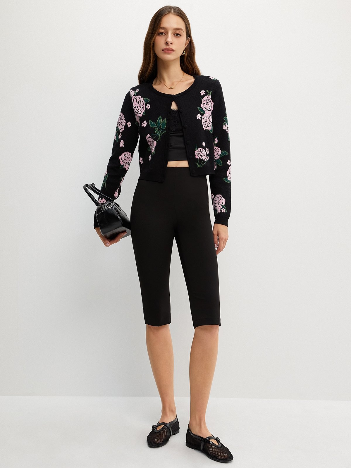 Floral Print Cardigan Multi Color