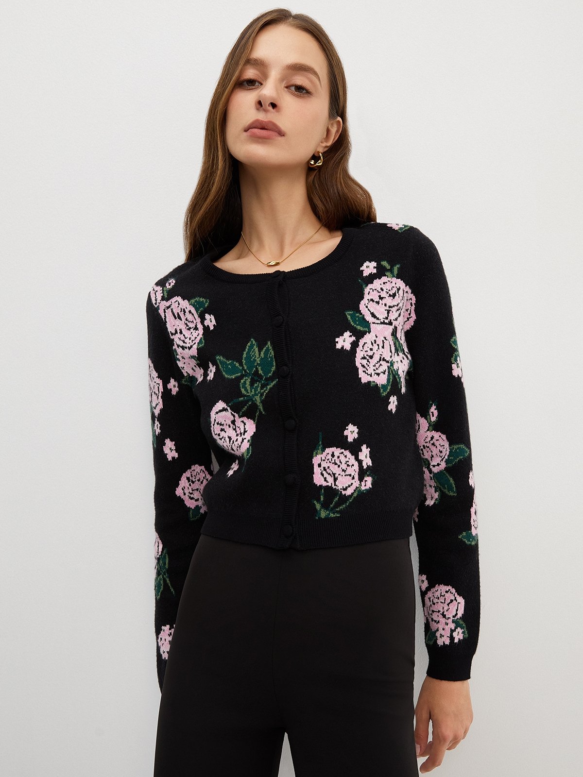 Floral Print Cardigan Multi Color