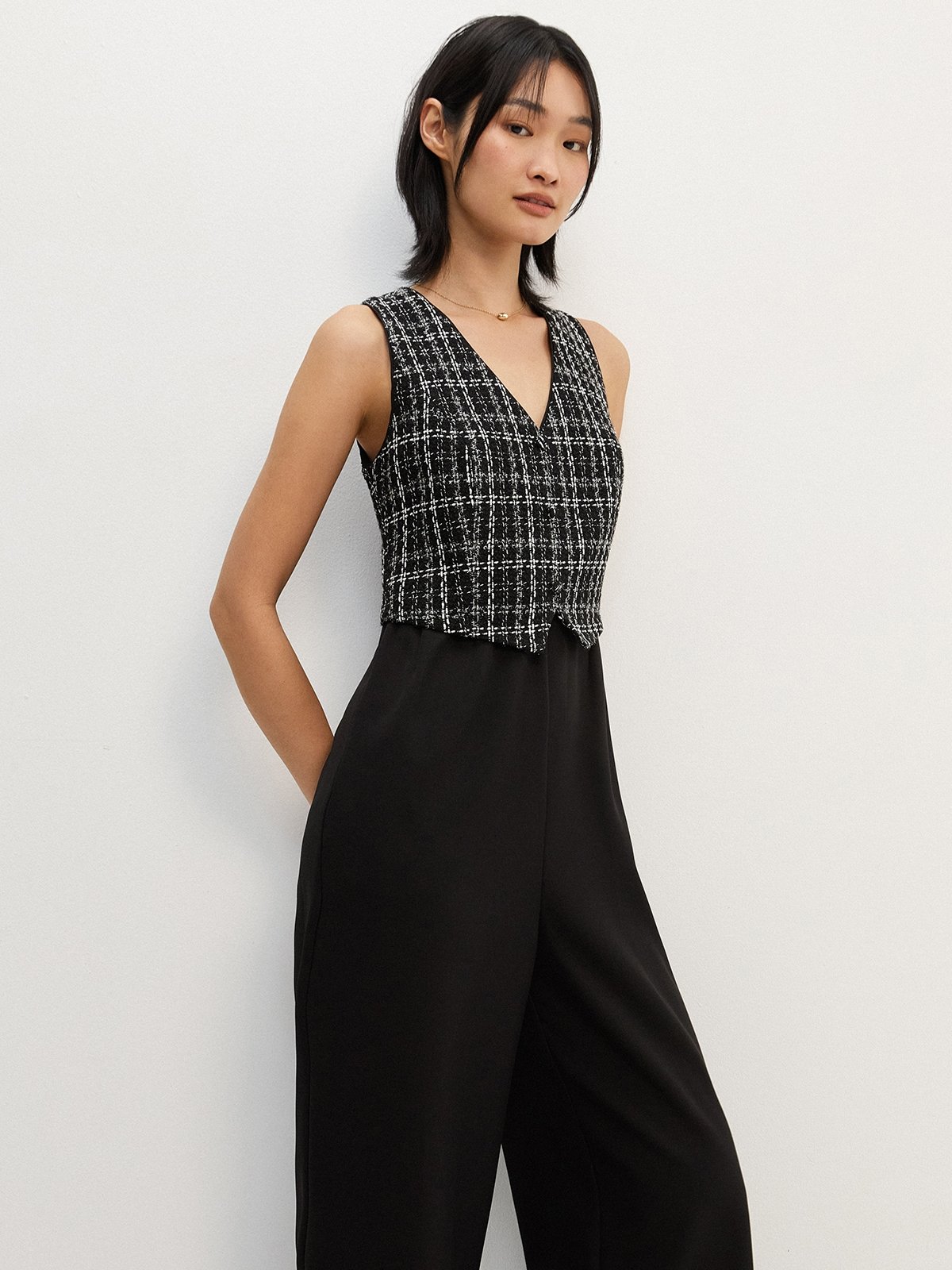 Jumpsuit with skirt vest deals