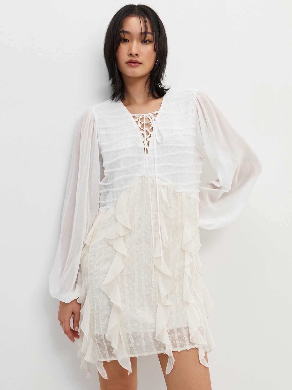 【送料&関税込】Max Mara Studio Flared Lace Shirt Dress Max Mara Studio Flared Lace Shirt Dress - Women - Pomelo Fashion