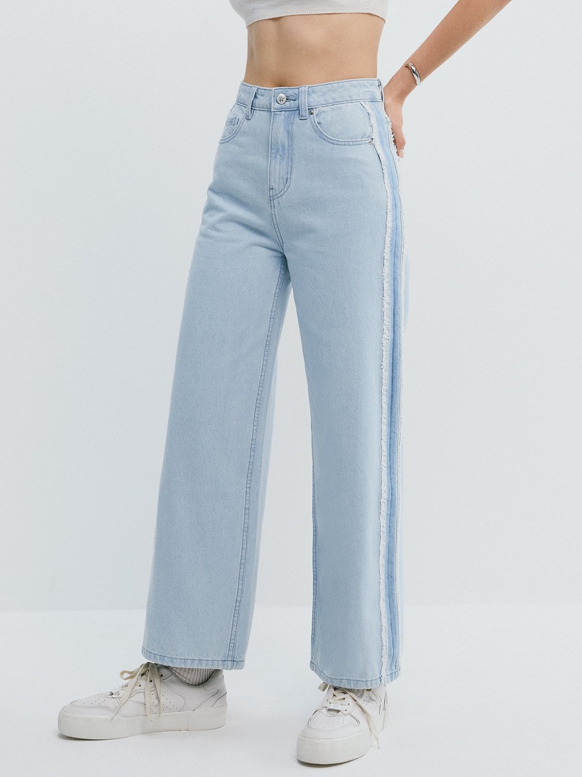 Light Blue Wide Leg Jeans