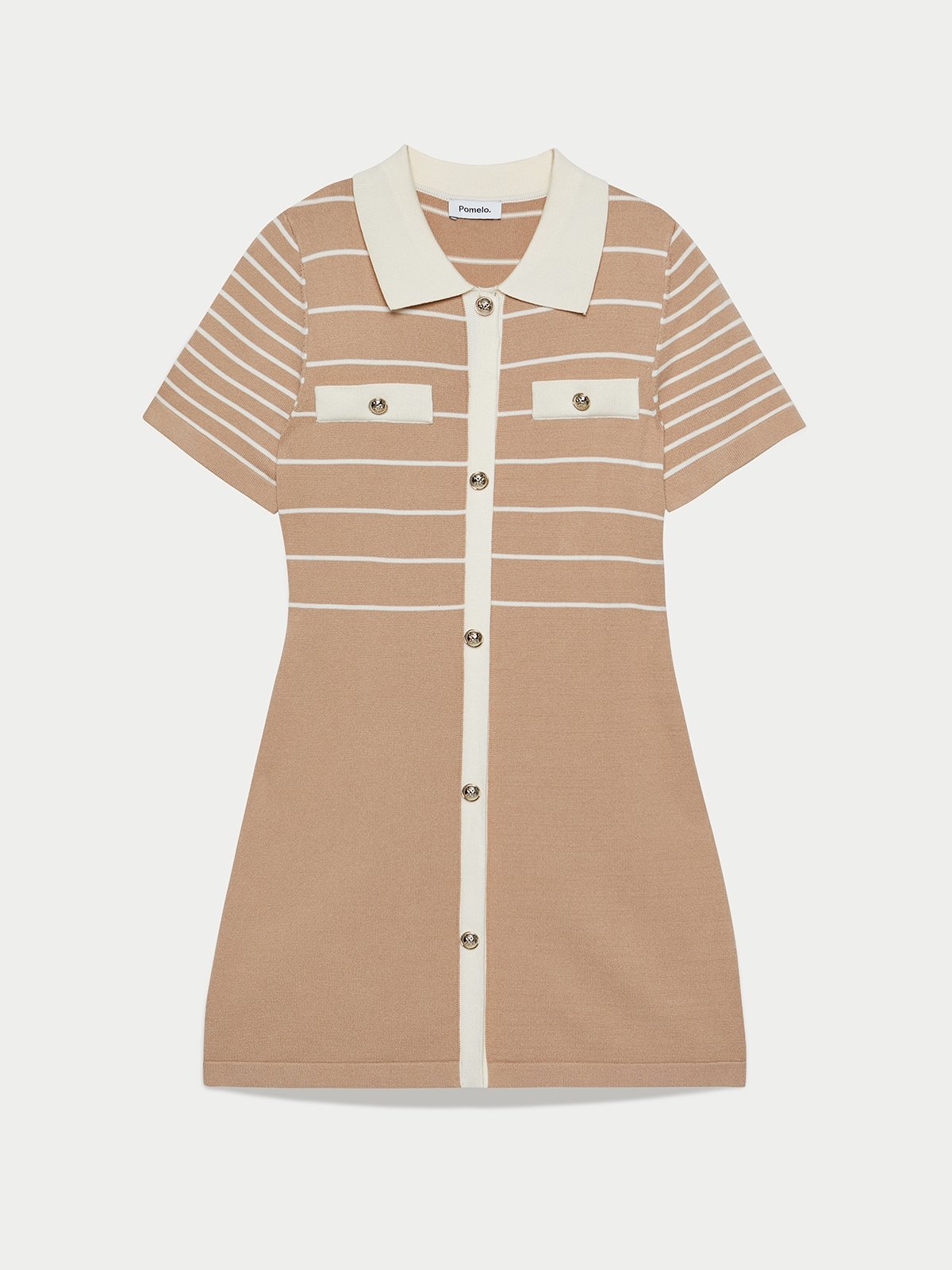 short sleeve rib knit dress Otto V-Neck Ribbed Knit Contrast Piping Dress – Alexia Admor – ALEXIA ADMOR
