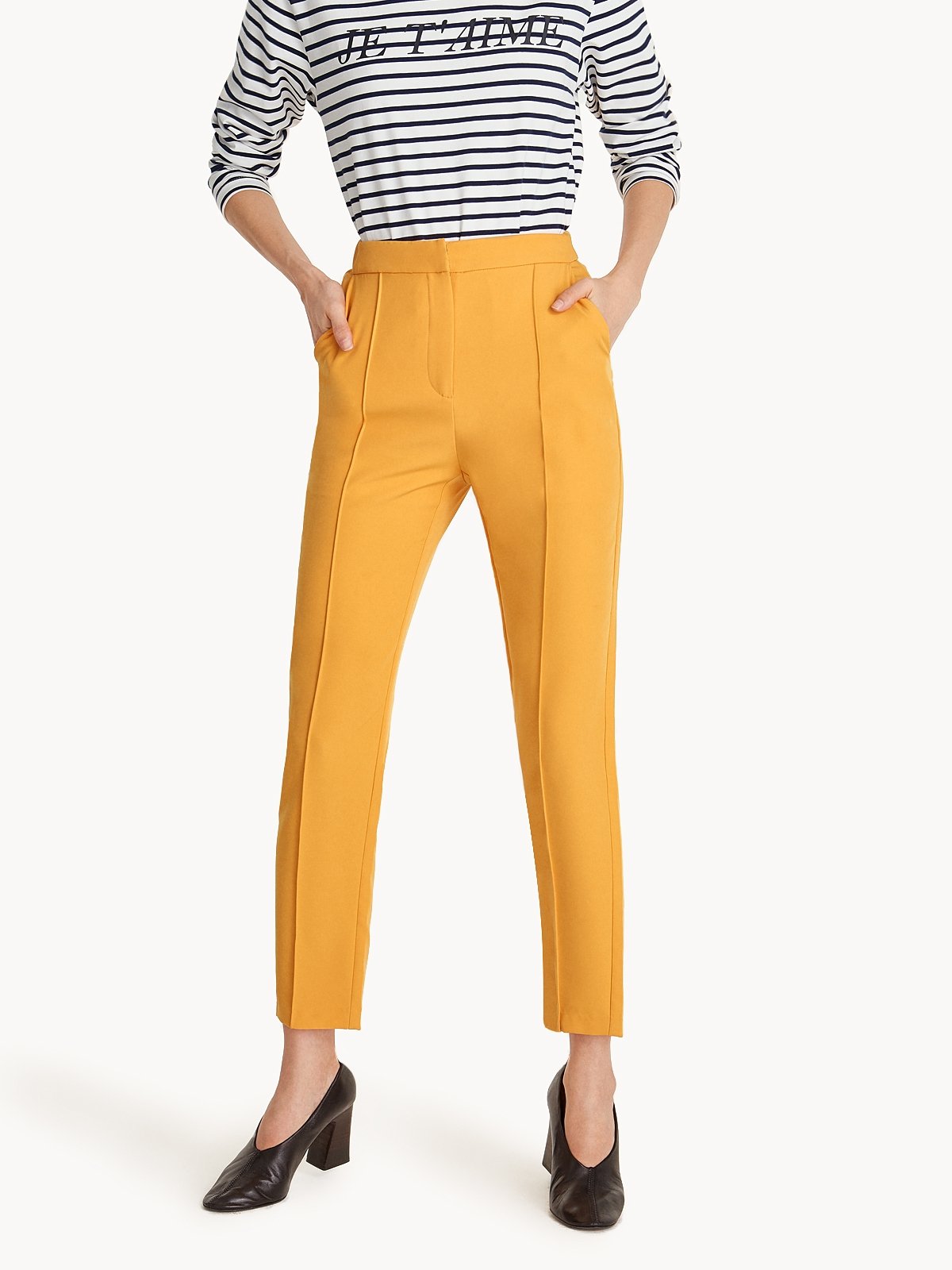 Yellow tapered trousers new arrivals