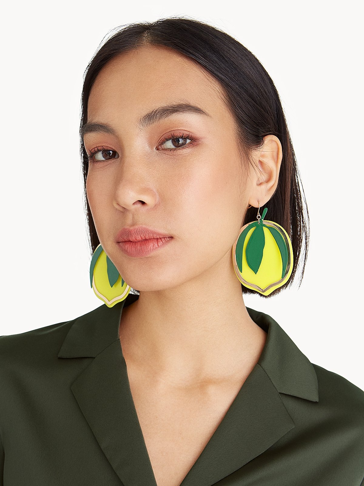 Premium Lemon Shape Drop Earrings Pomelo Fashion